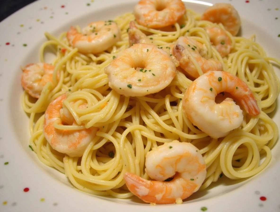 A quick and creamy seafood pasta dish.