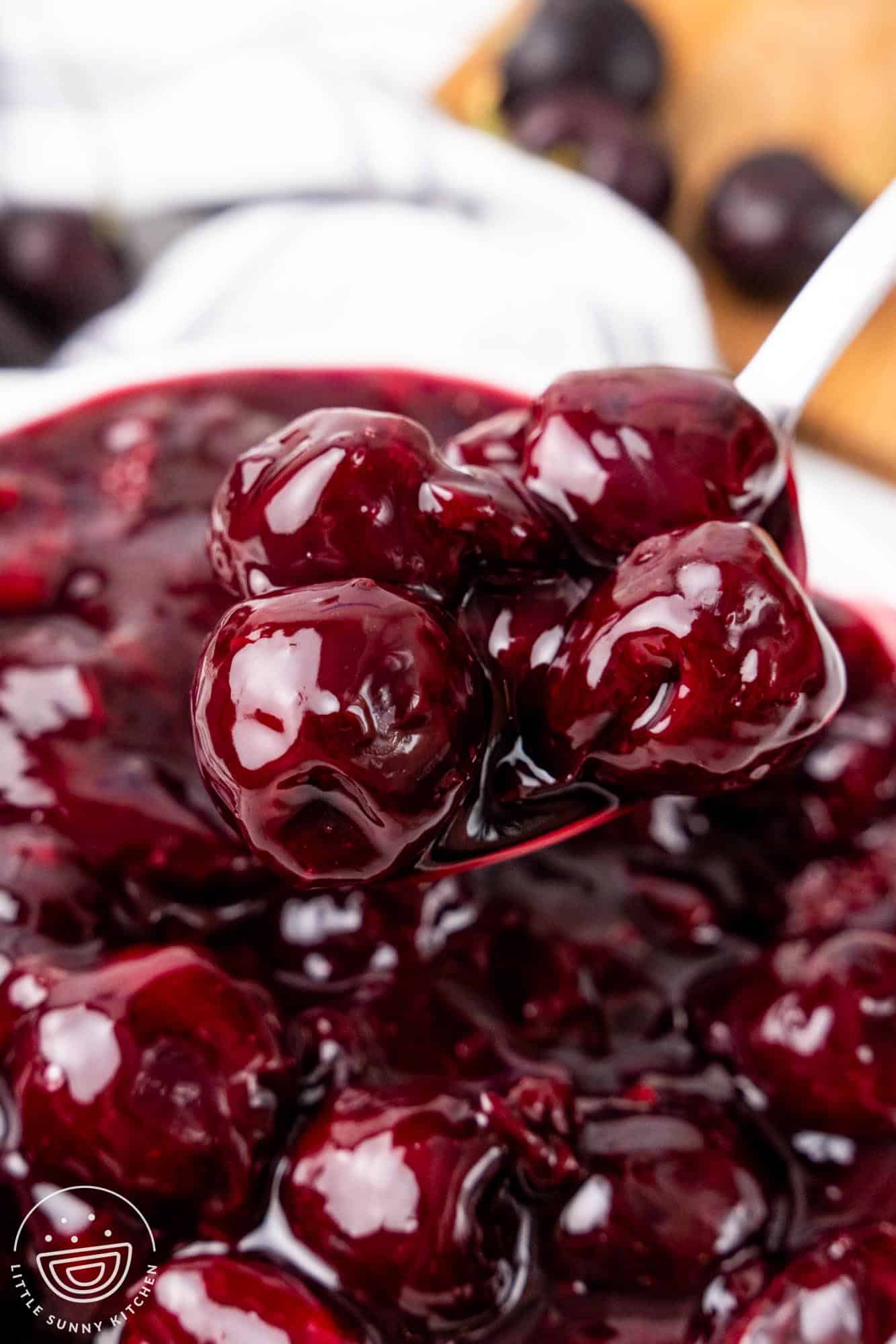 A homemade cherry pie filling recipe.