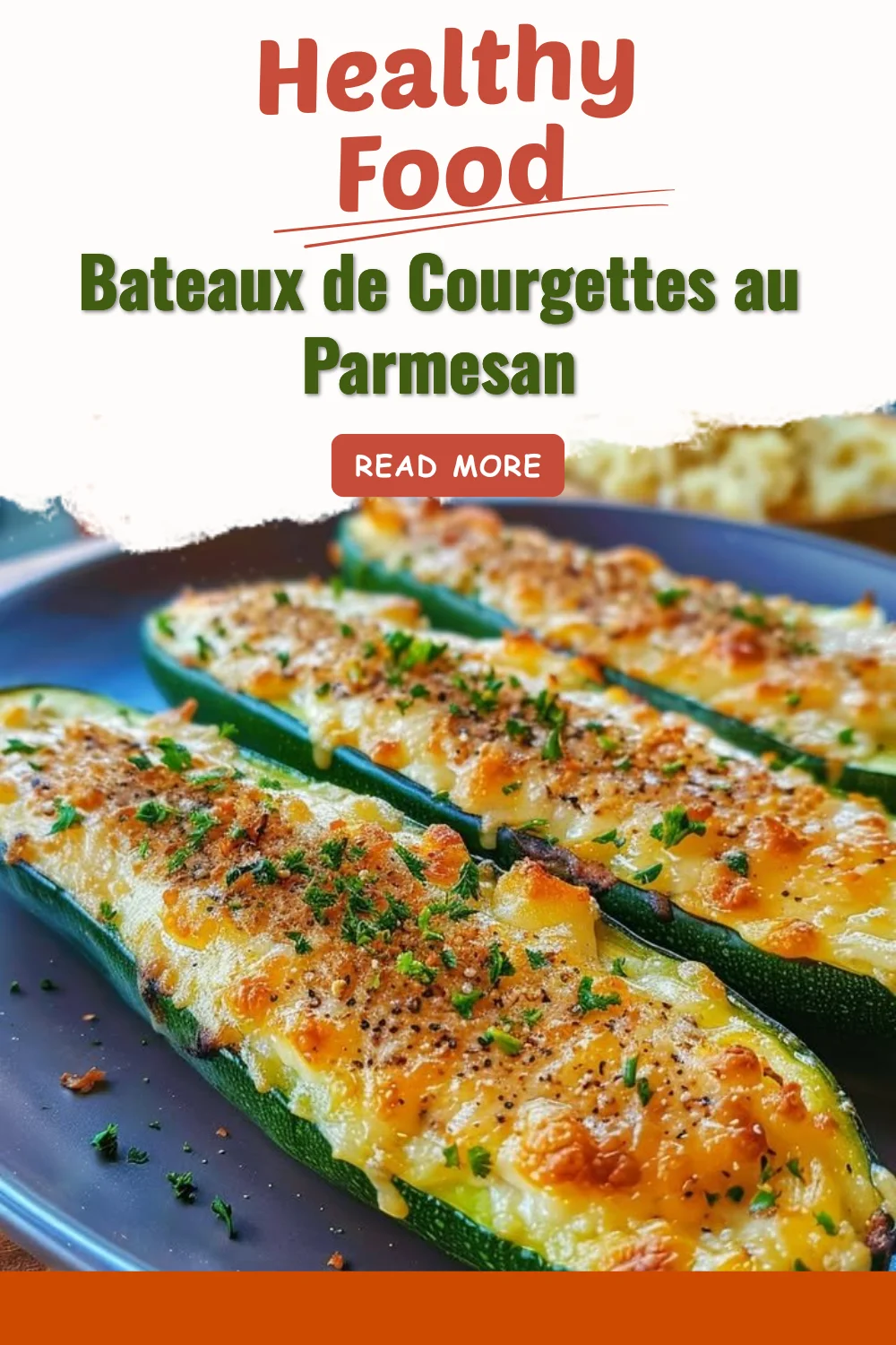 Bateaux de courgettes au parmesan, un plat appétissant et sain.