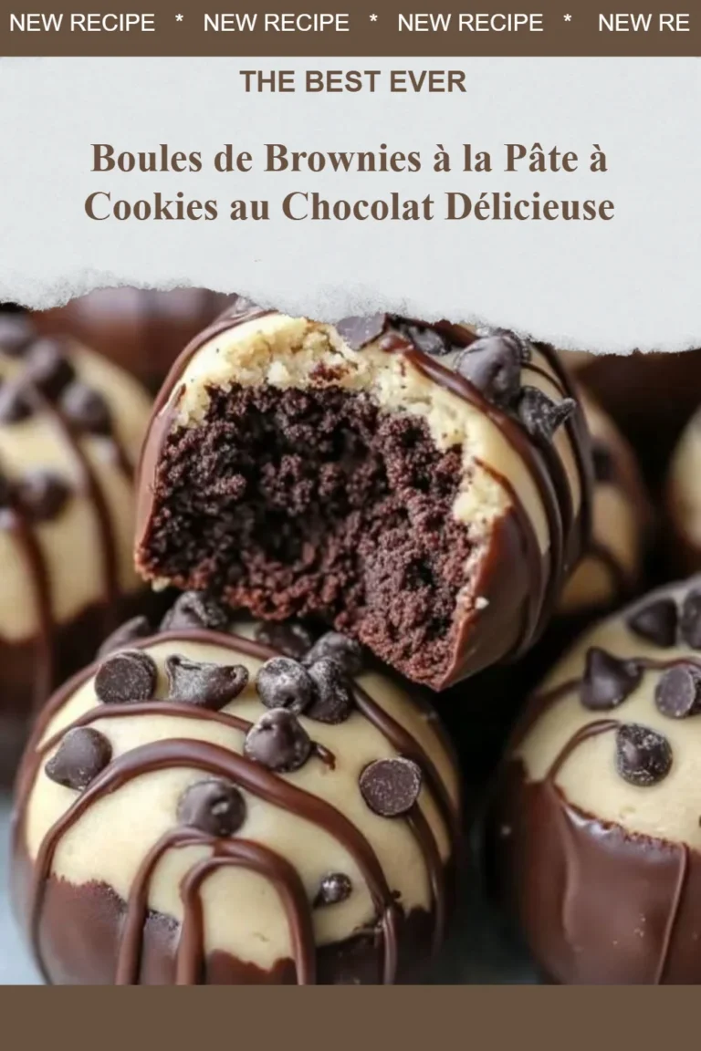 Boules de brownies à la pâte à cookies au chocolat délicieuses