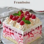 Cheesecake with raspberries and lemon