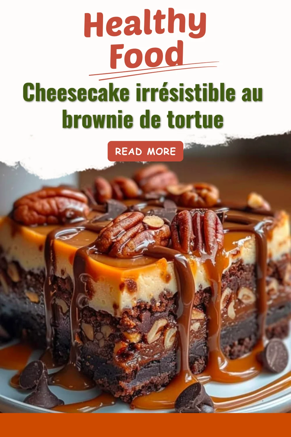Recette de cheesecake irrésistible au brownie de tortue