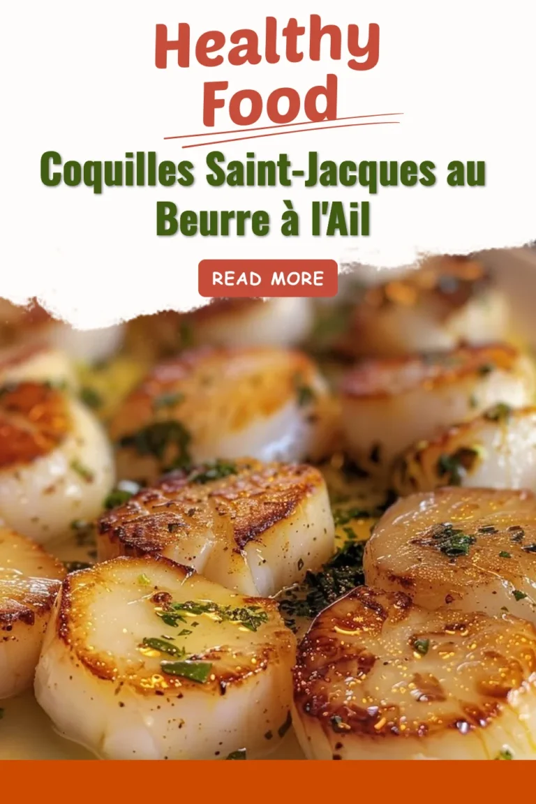 Coquilles Saint-Jacques au Beurre à l'Ail dans un plat élégant