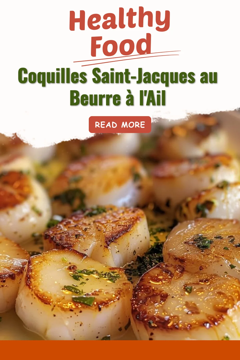 Coquilles Saint-Jacques au Beurre à l'Ail dans un plat élégant