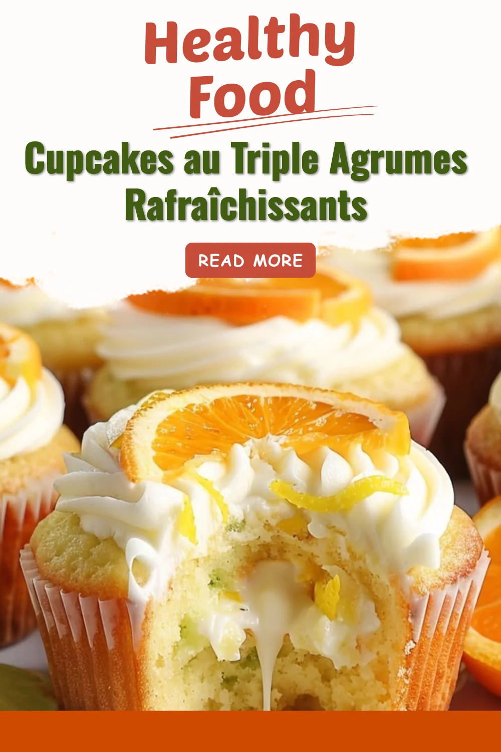 Cupcakes au triple agrumes garnis d'un glaçage citronné