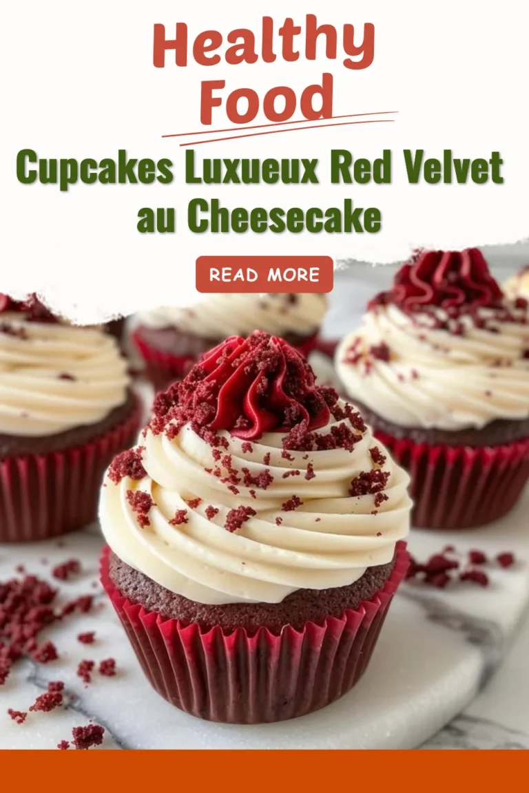 Cupcakes luxueux red velvet cheesecake, une délicieuse combinaison de saveurs.
