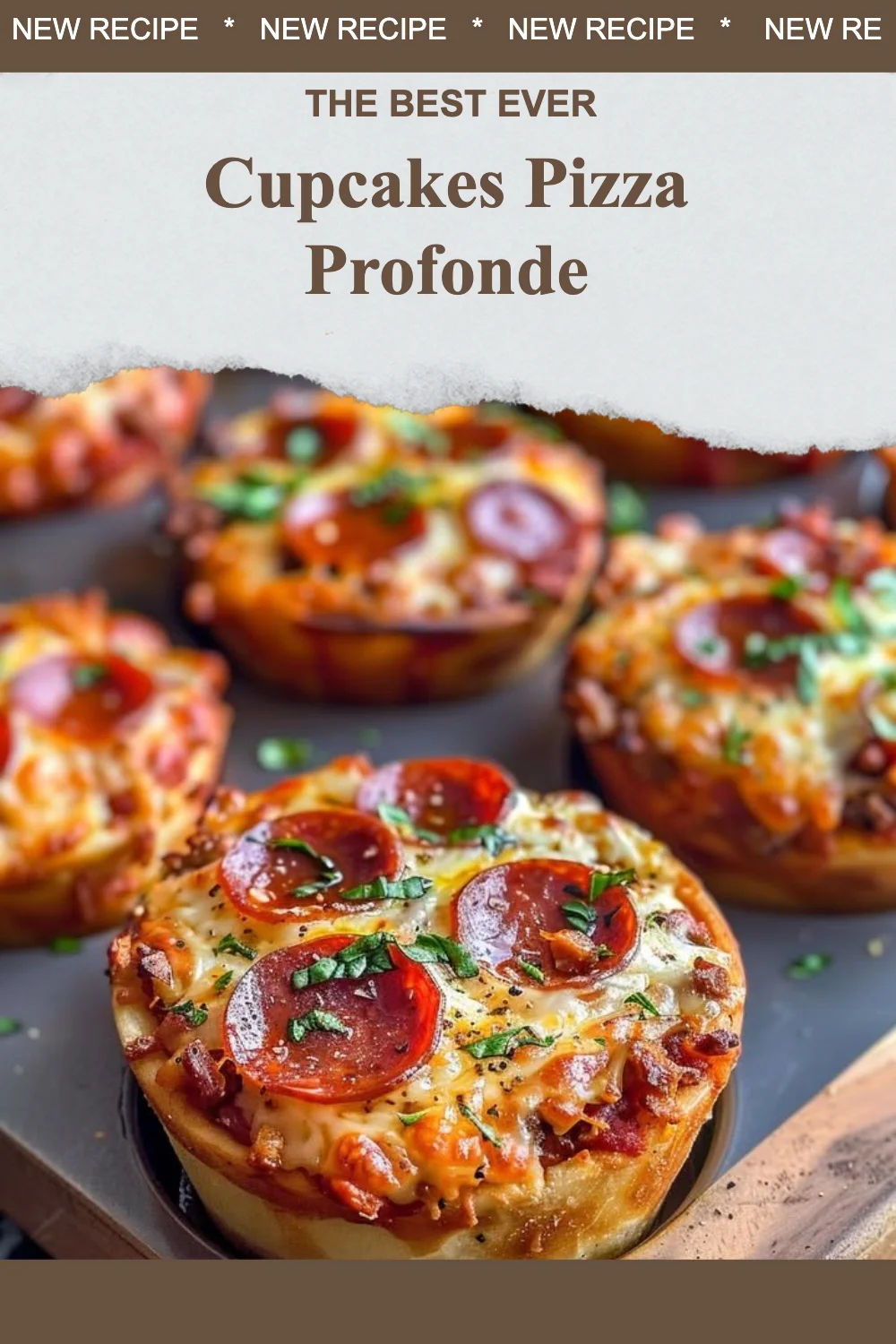 Cupcakes Pizza Profonde : un mélange délicieux de cupcakes et pizza.