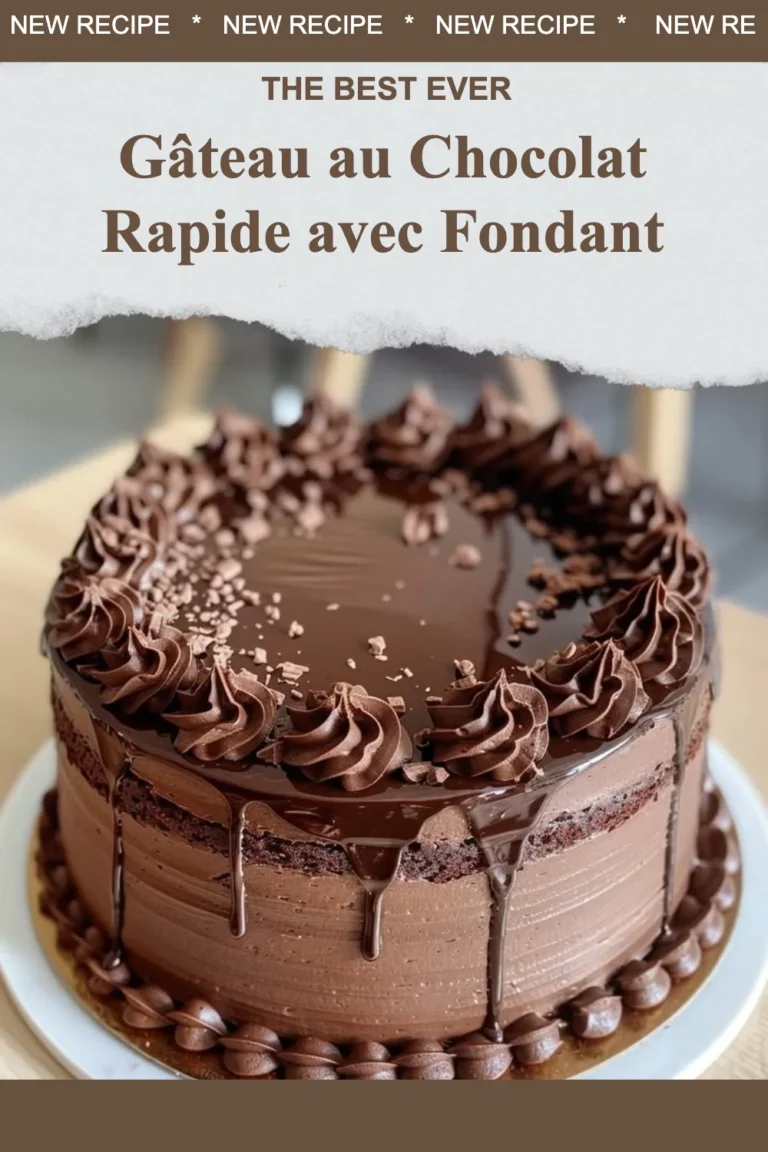 Gâteau au Chocolat Rapide avec Fondant, dessert élégant et délicieux
