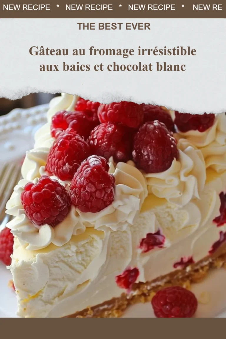 Gâteau au fromage aux baies et chocolat blanc, dessert crémeux et savoureux