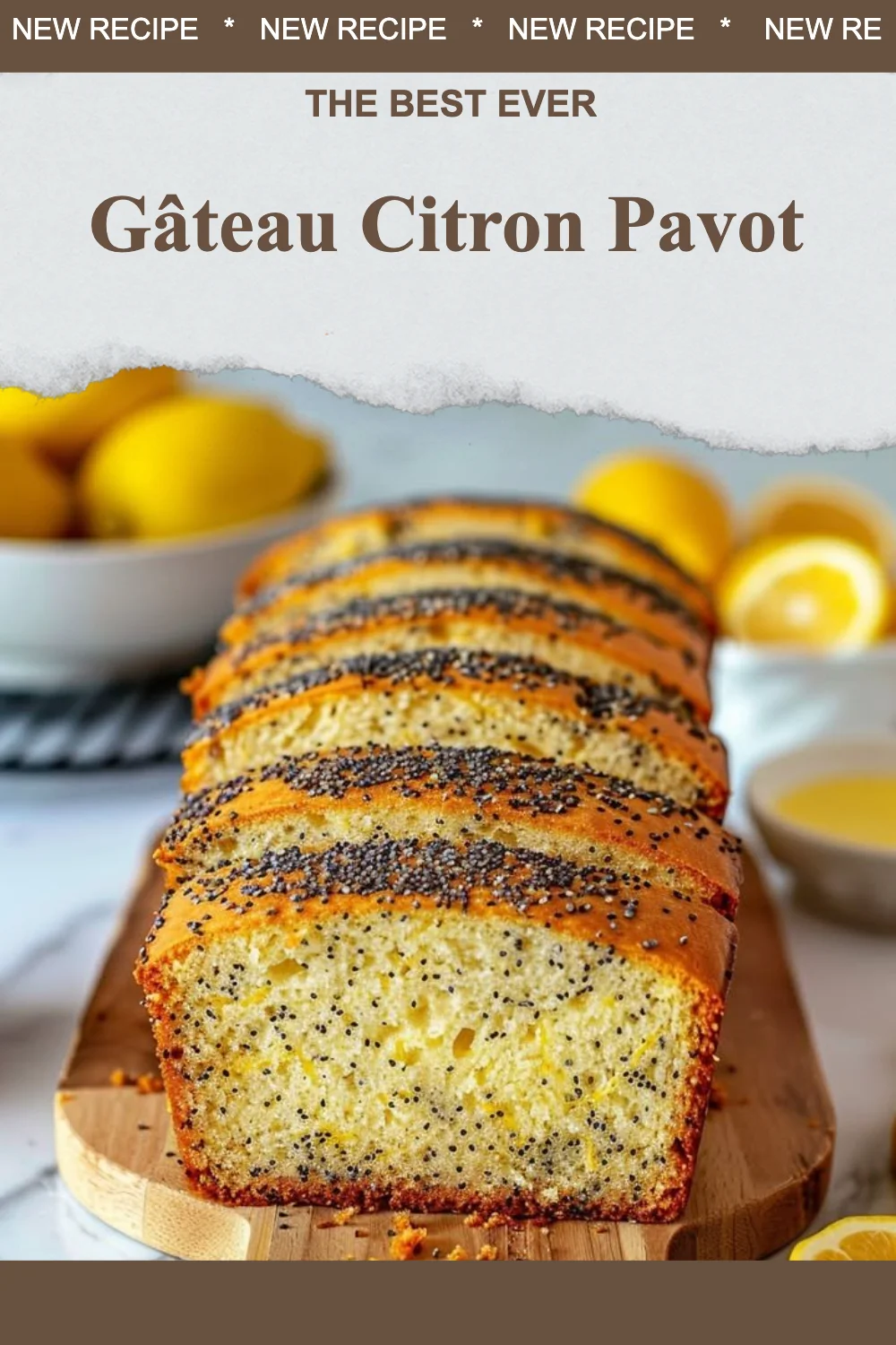 Gâteau Citron Pavot moelleux avec des graines de pavot et un glaçage au citron