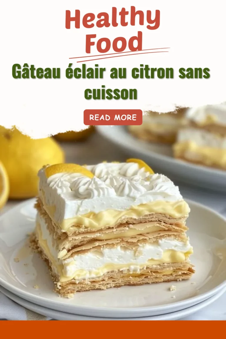 Recette de gâteau éclair au citron sans cuisson, dessert facile et délicieux