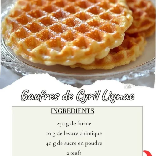 Gaufres croustillantes préparées selon la recette de Cyril Lignac