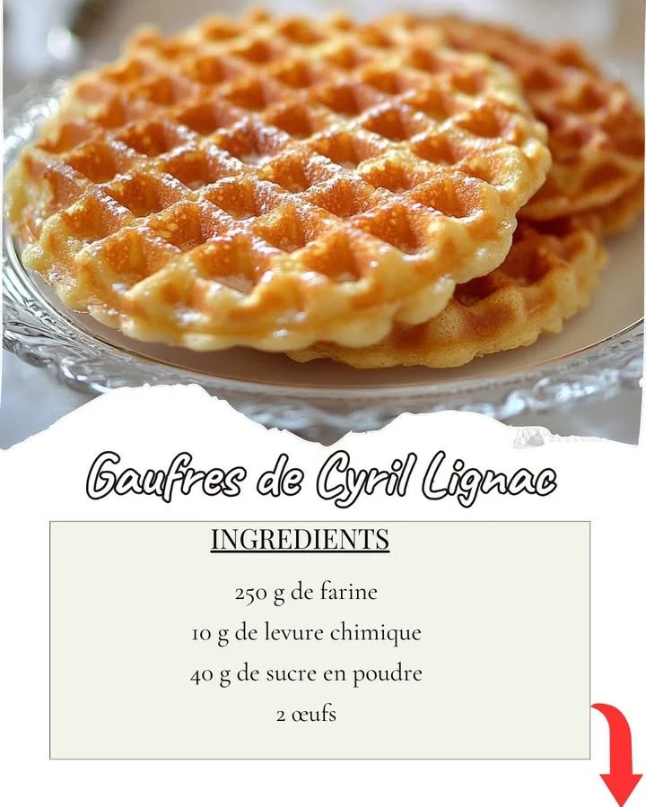 Gaufres croustillantes préparées selon la recette de Cyril Lignac