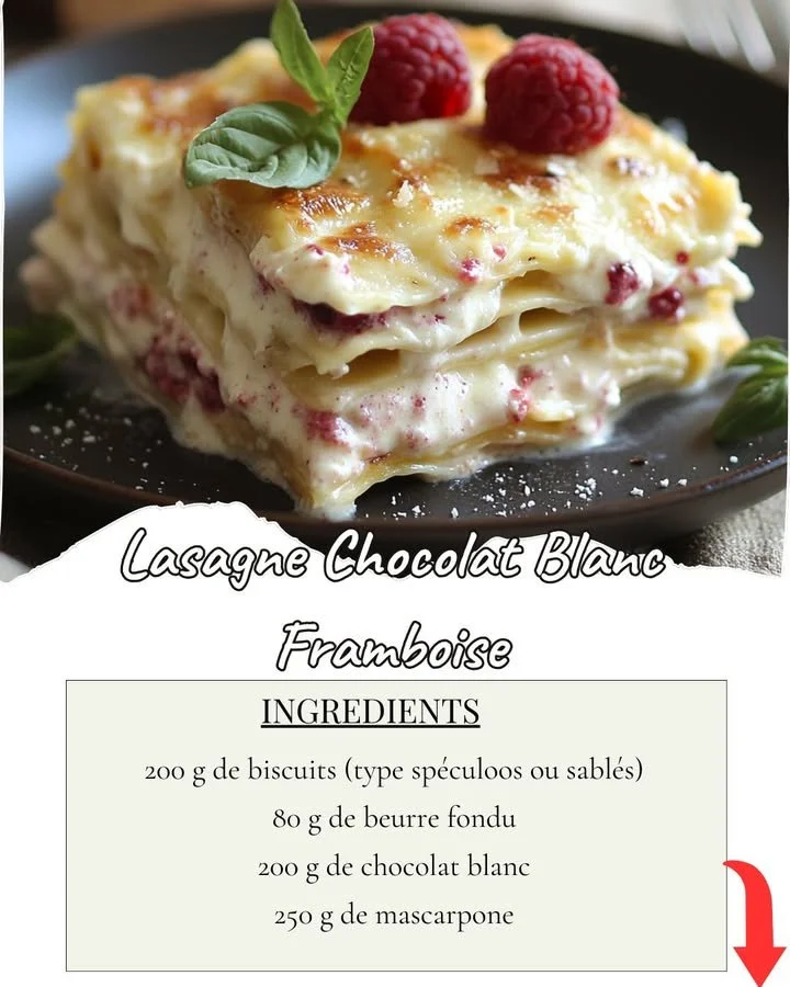 Lasagne chocolat blanc et framboise, un dessert savoureux et créatif