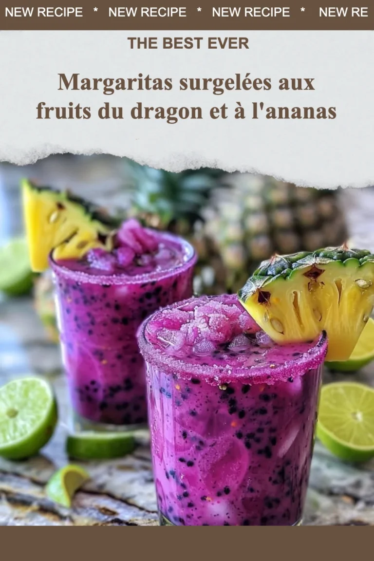 Margaritas surgelées aux fruits du dragon et à l'ananas