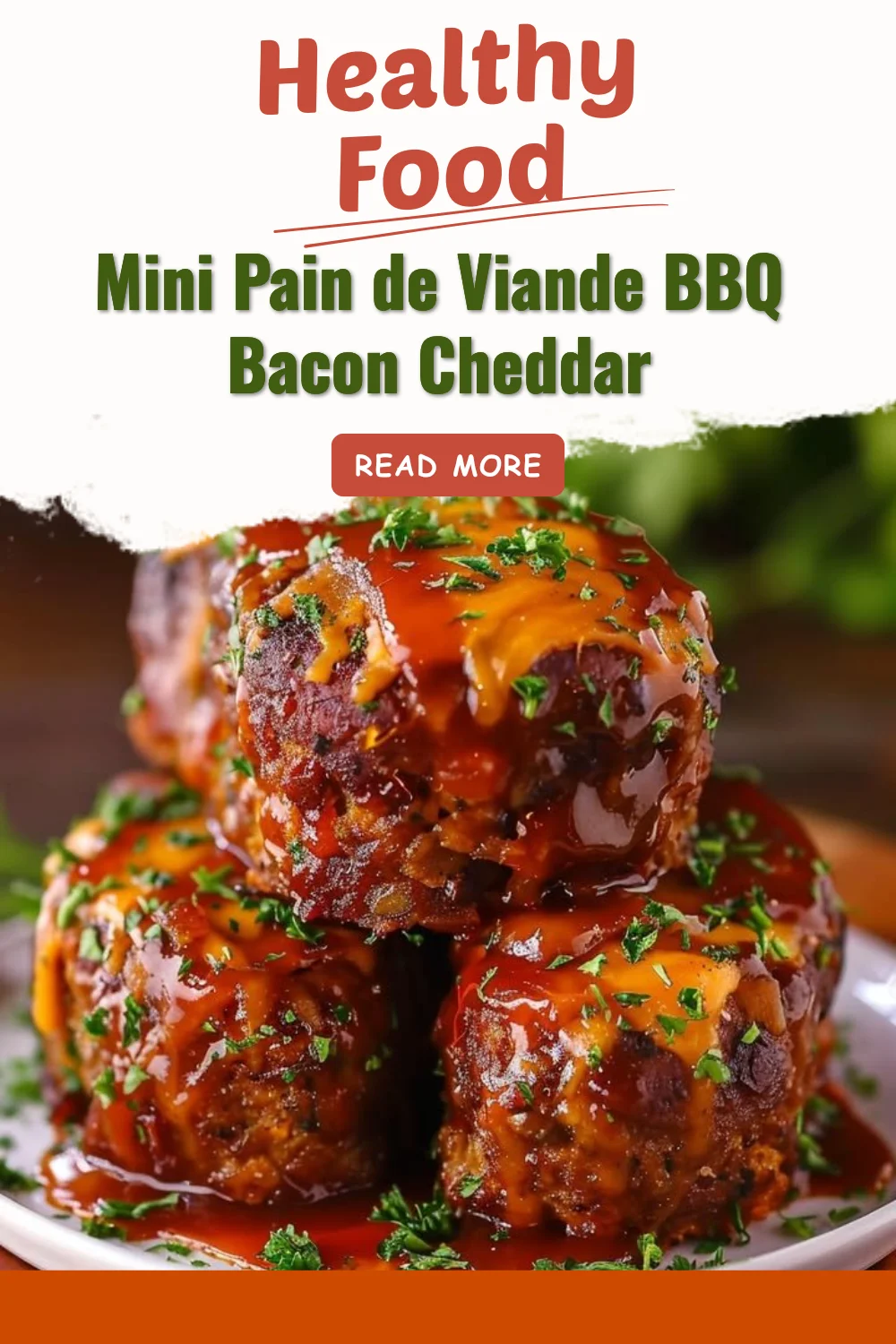 Mini Pain de Viande BBQ Bacon Cheddar croustillant et savoureux