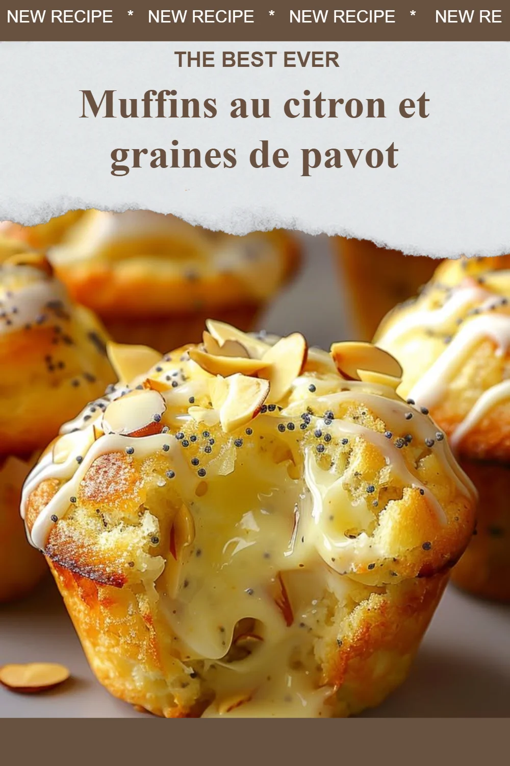 Muffins au citron et graines de pavot, moelleux et savoureux