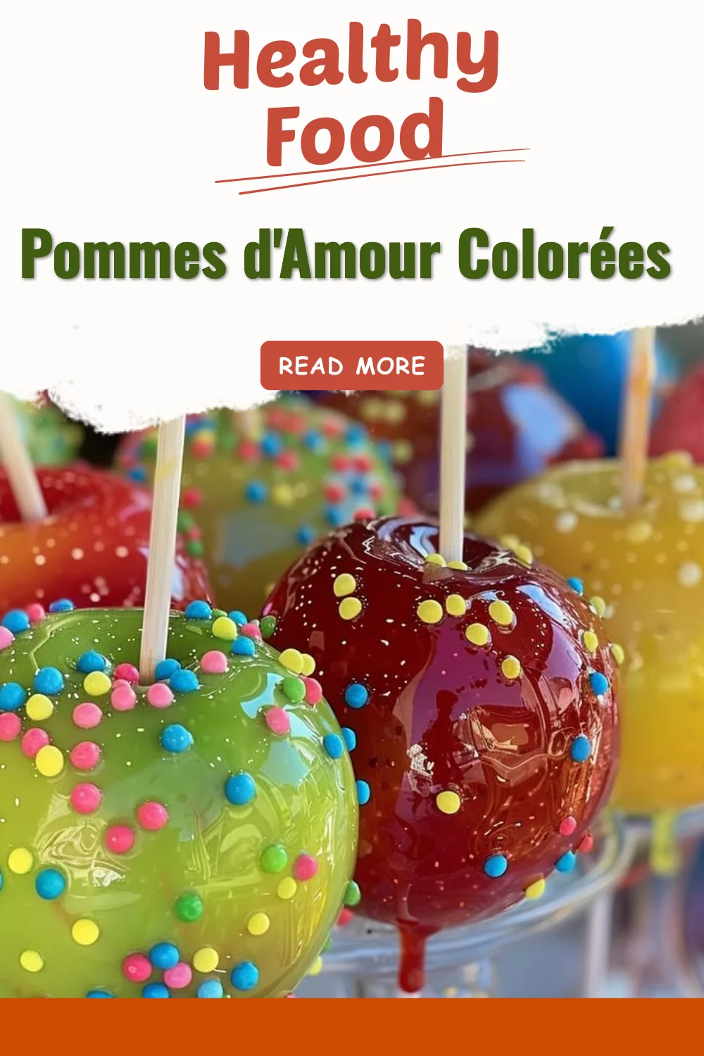 Pommes d'Amour Colorées, un régal sucré et coloré pour toutes les occasions.