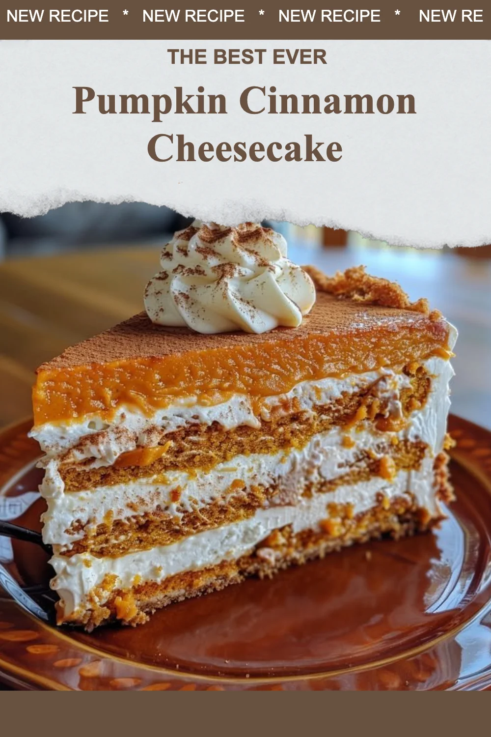Gâteau au fromage à la citrouille et à la cannelle, dessert automnal savoureux