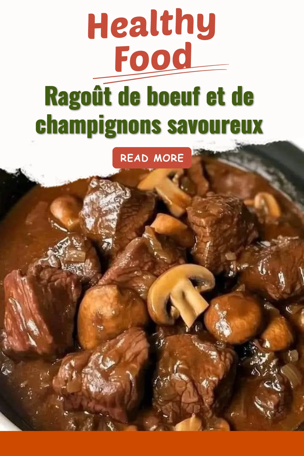 Ragoût de boeuf avec des champignons savoureux dans un plat.
