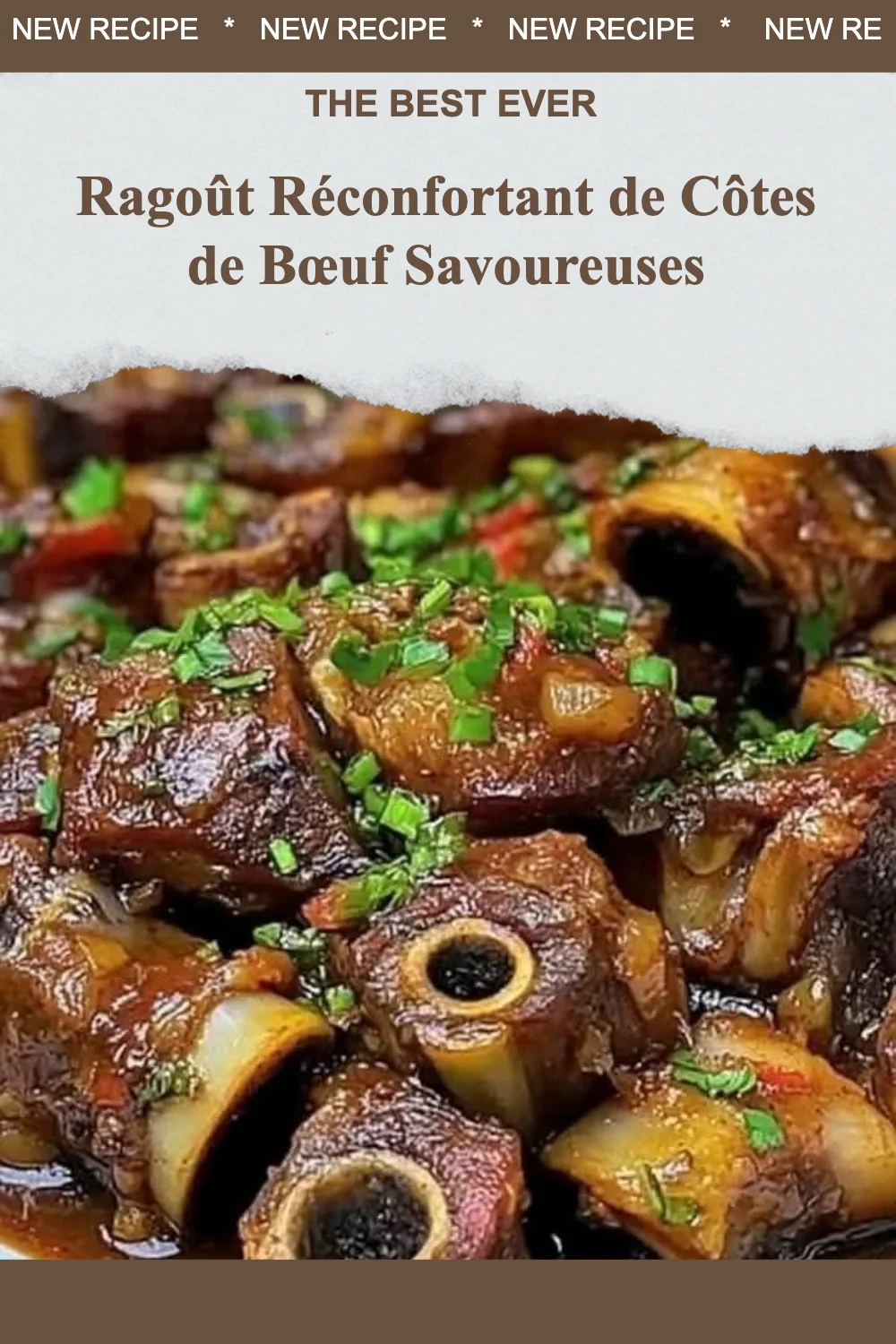 Ragoût de côtes de bœuf savoureux dans une cocotte en fonte