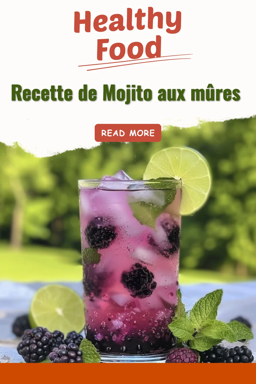 Recette de Mojito aux mûres avec des ingrédients frais et colorés