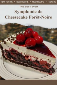 Symphonie de cheesecake Forêt-Noire avec chocolat et cerises