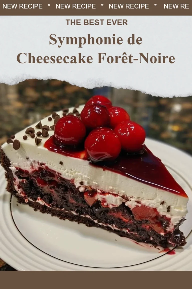 Symphonie de cheesecake Forêt-Noire avec chocolat et cerises
