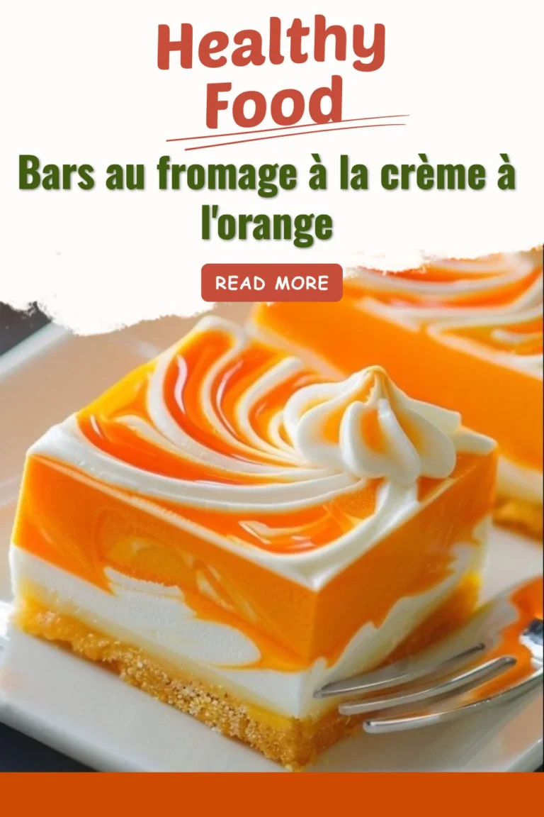 Bars au fromage à la crème à l'orange, délicieuses friandises crémeuses