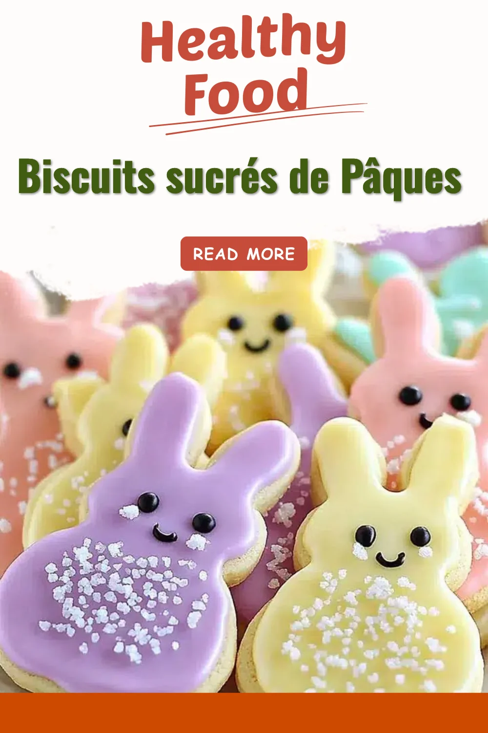 Assortiment de biscuits sucrés de Pâques décorés et appétissants