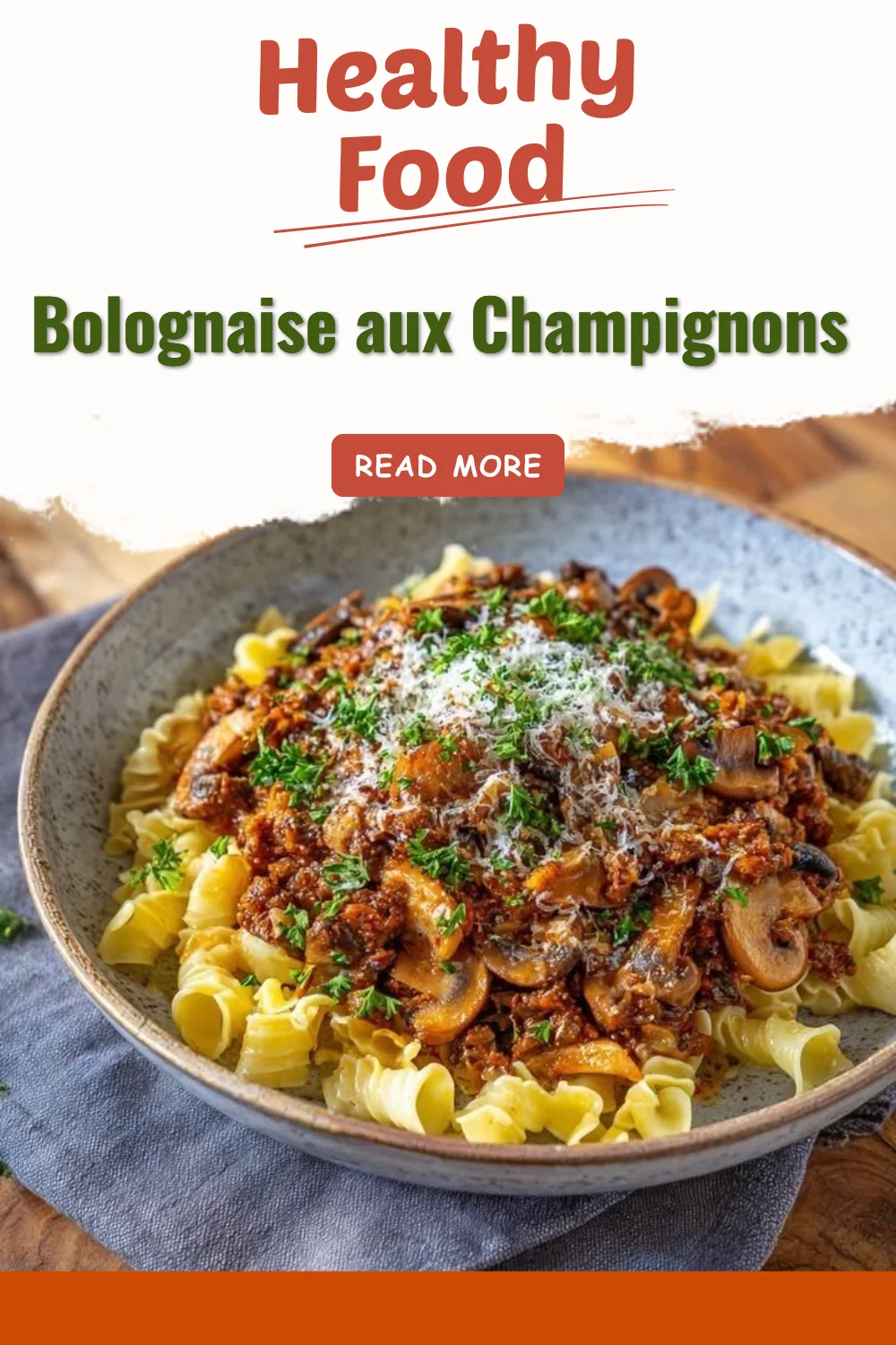 Recette de Bolognaise aux Champignons avec des ingrédients frais et savoureux