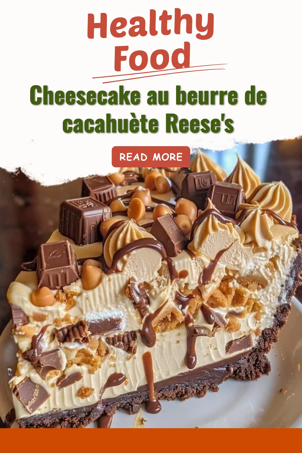 Cheesecake au beurre de cacahuète Reese's savoureux et crémeux