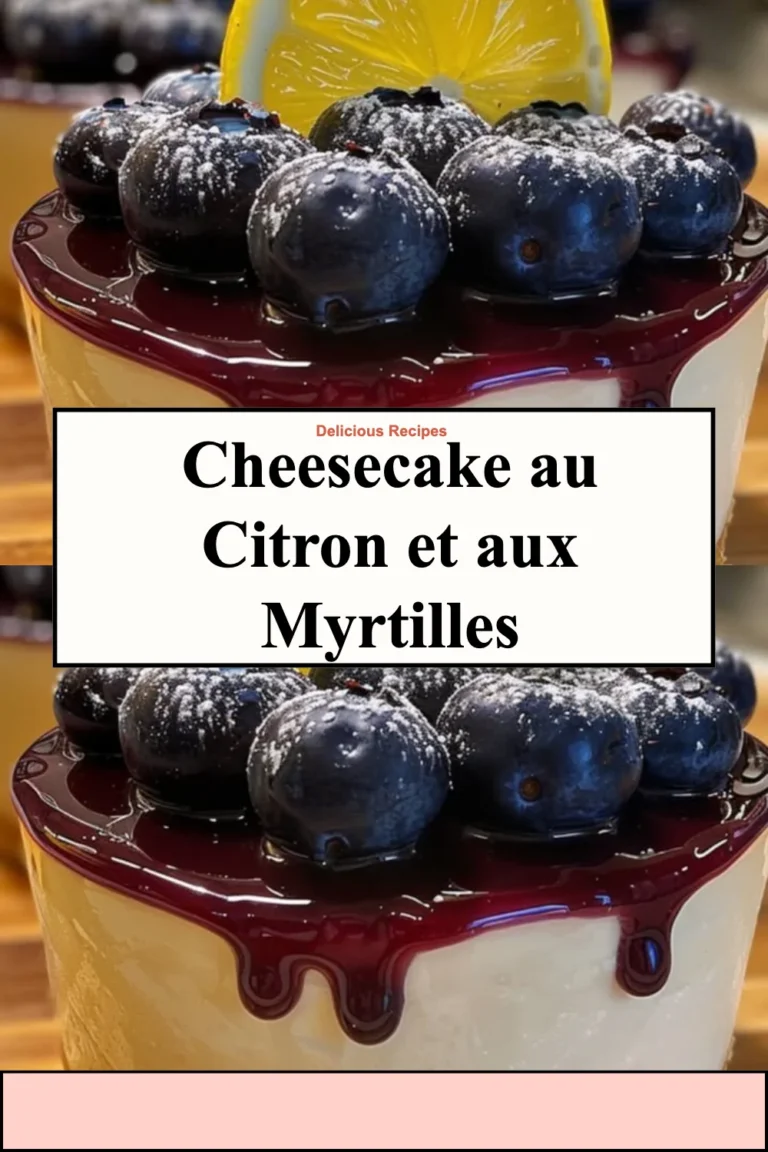 Cheesecake au citron et aux myrtilles, un dessert frais et savoureux