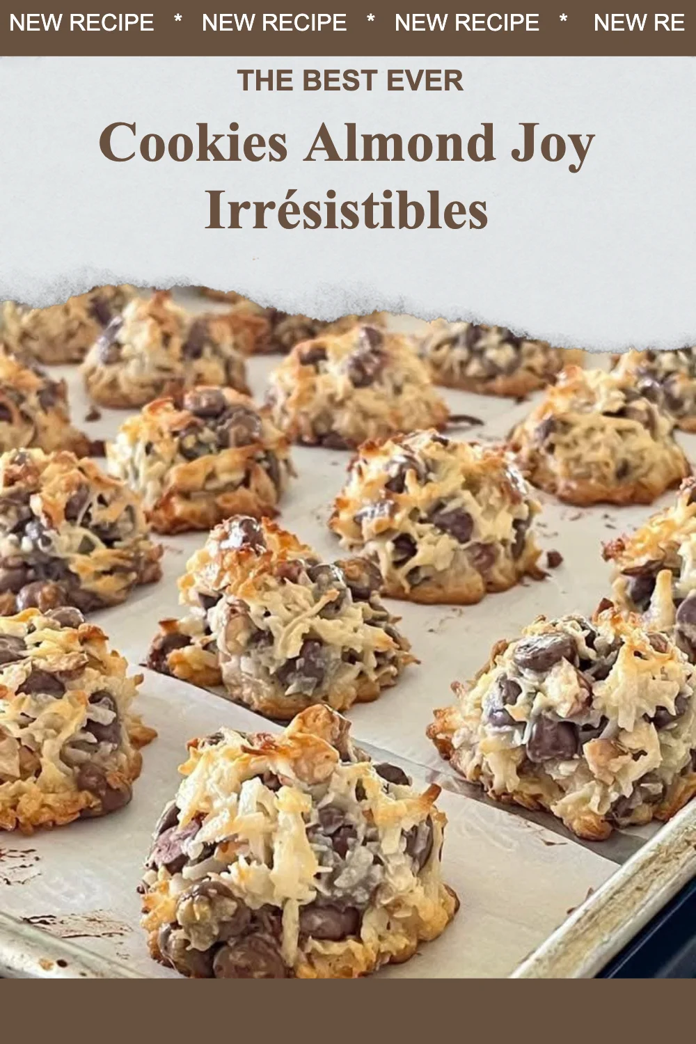 Cookies Almond Joy irrésistibles garnis de chocolat et noix de coco