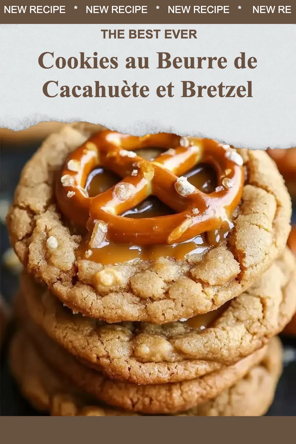 Cookies au beurre de cacahuète et bretzel, irrésistibles et gourmands