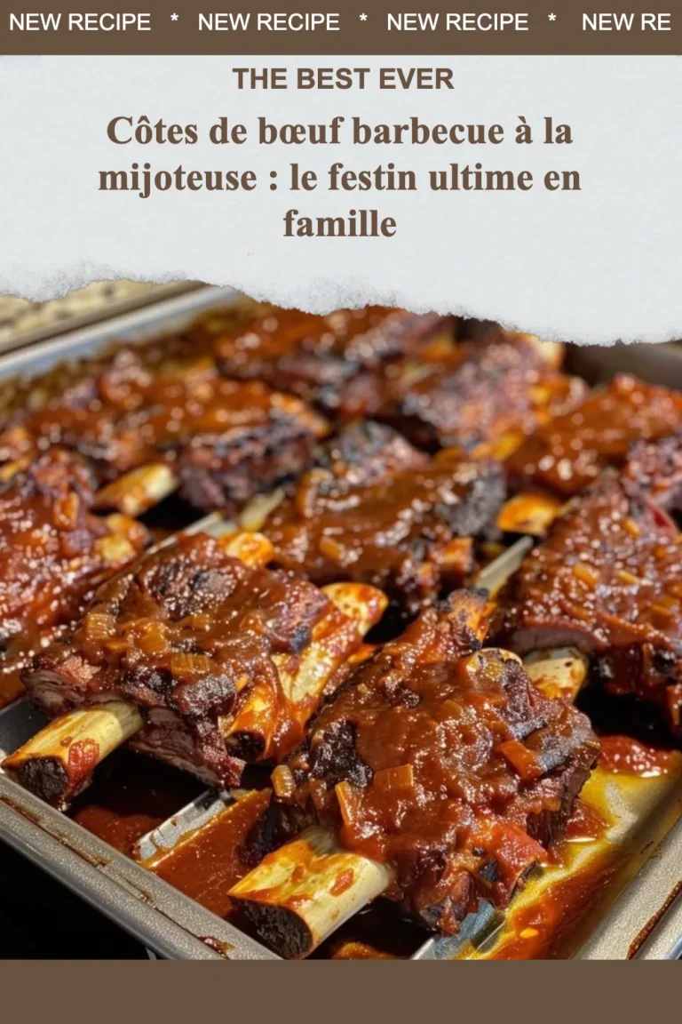Côtes de bœuf barbecue à la mijoteuse servies lors d'un repas en famille