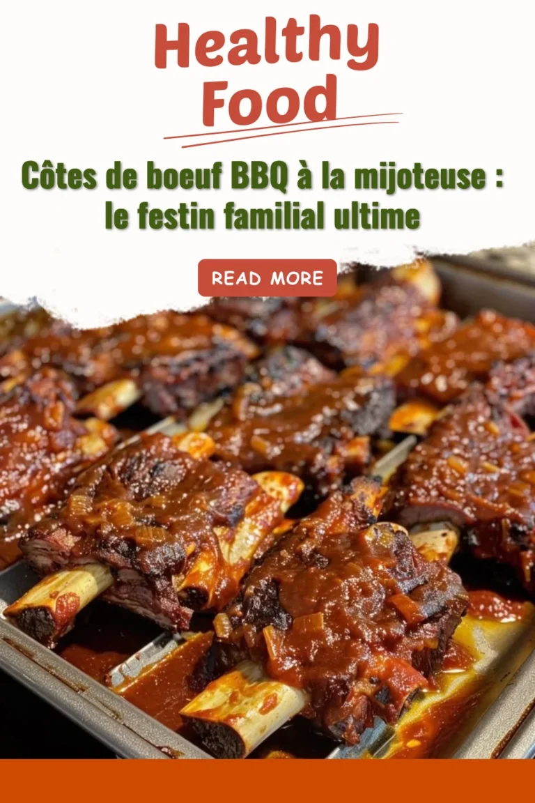 Côtes de boeuf BBQ mijotées pour un festin familial succulent