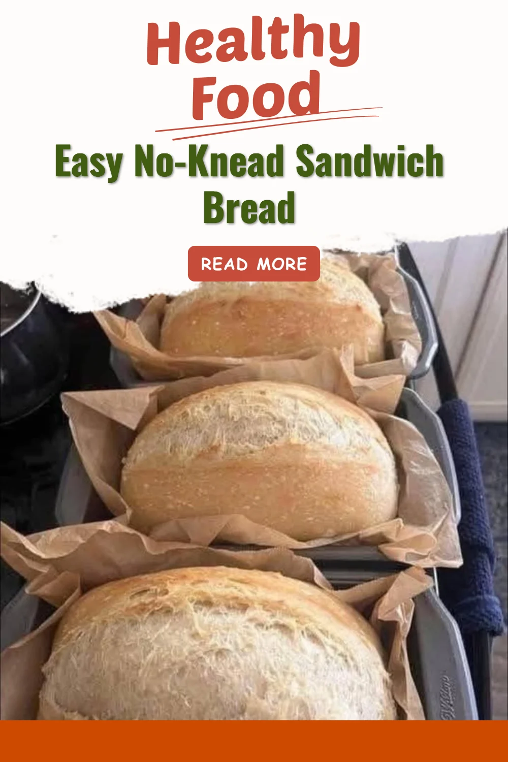 Recette de pain à sandwich sans pétrissage facile et délicieux.