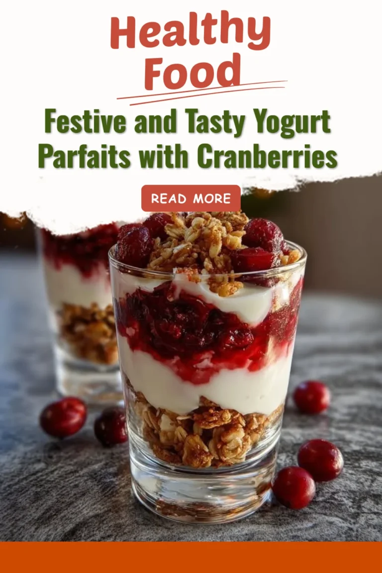 Parfaits de yaourt festifs avec canneberges et garnitures colorées