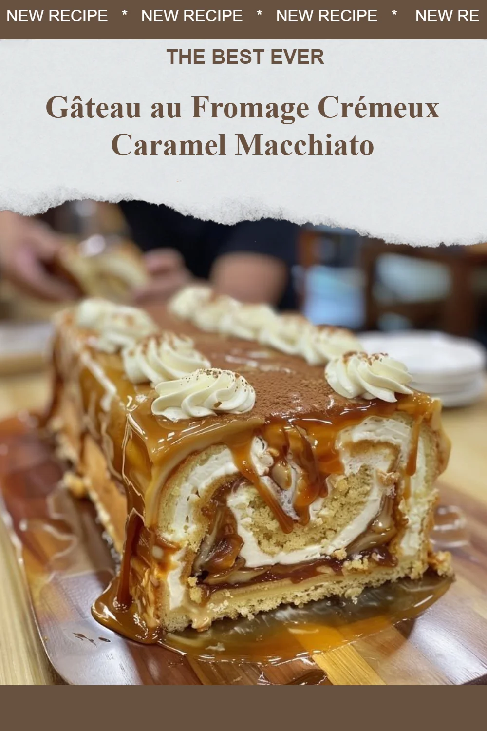 Gâteau au Fromage Crémeux Caramel Macchiato, dessert gourmand et savoureux
