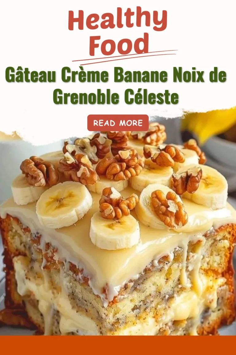 Gâteau Crème Banane Noix de Grenoble Céleste, un dessert savoureux et crémeux