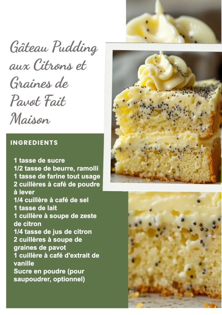 Gâteau au Citron et Graines de Pavot fait maison sur une assiette