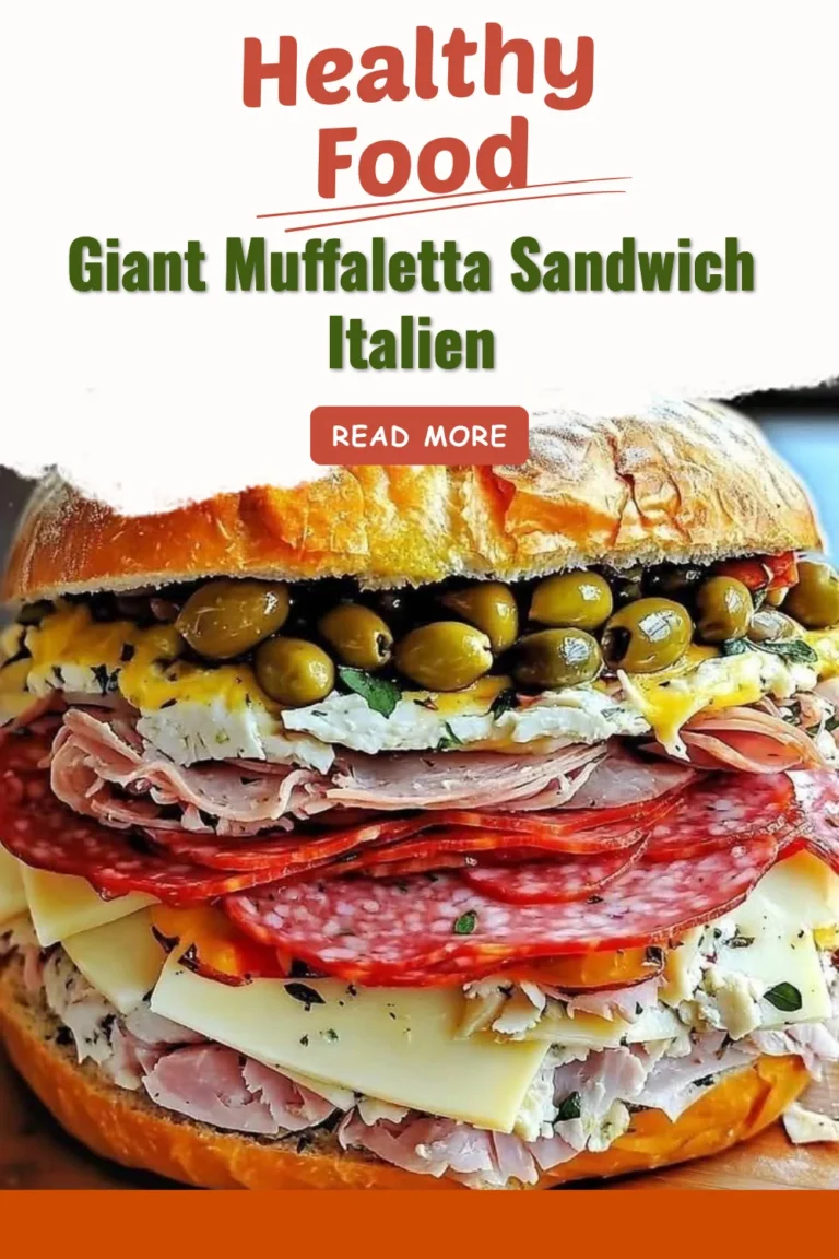 Giant Muffaletta Sandwich Italien avec charcuterie et olives