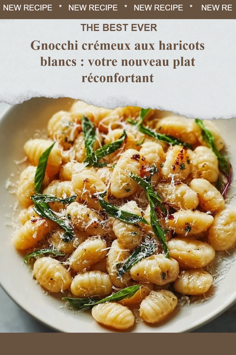 Gnocchis crémeux aux haricots blancs, plat réconfortant et savoureux