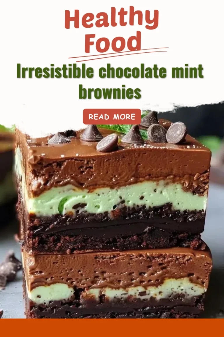 Brownies au chocolat menthe faits maison, délicieux et tentants