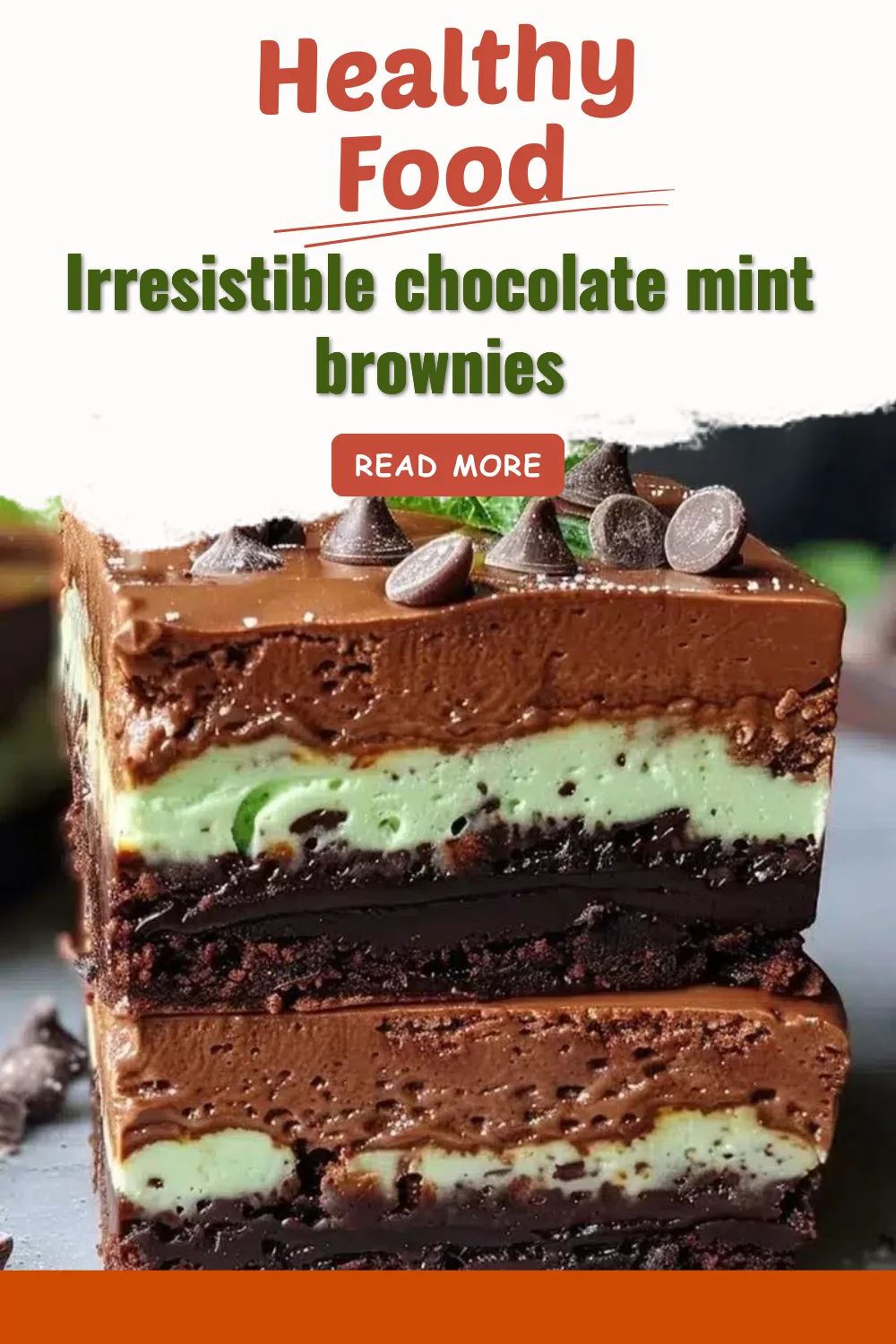 Brownies au chocolat menthe faits maison, délicieux et tentants