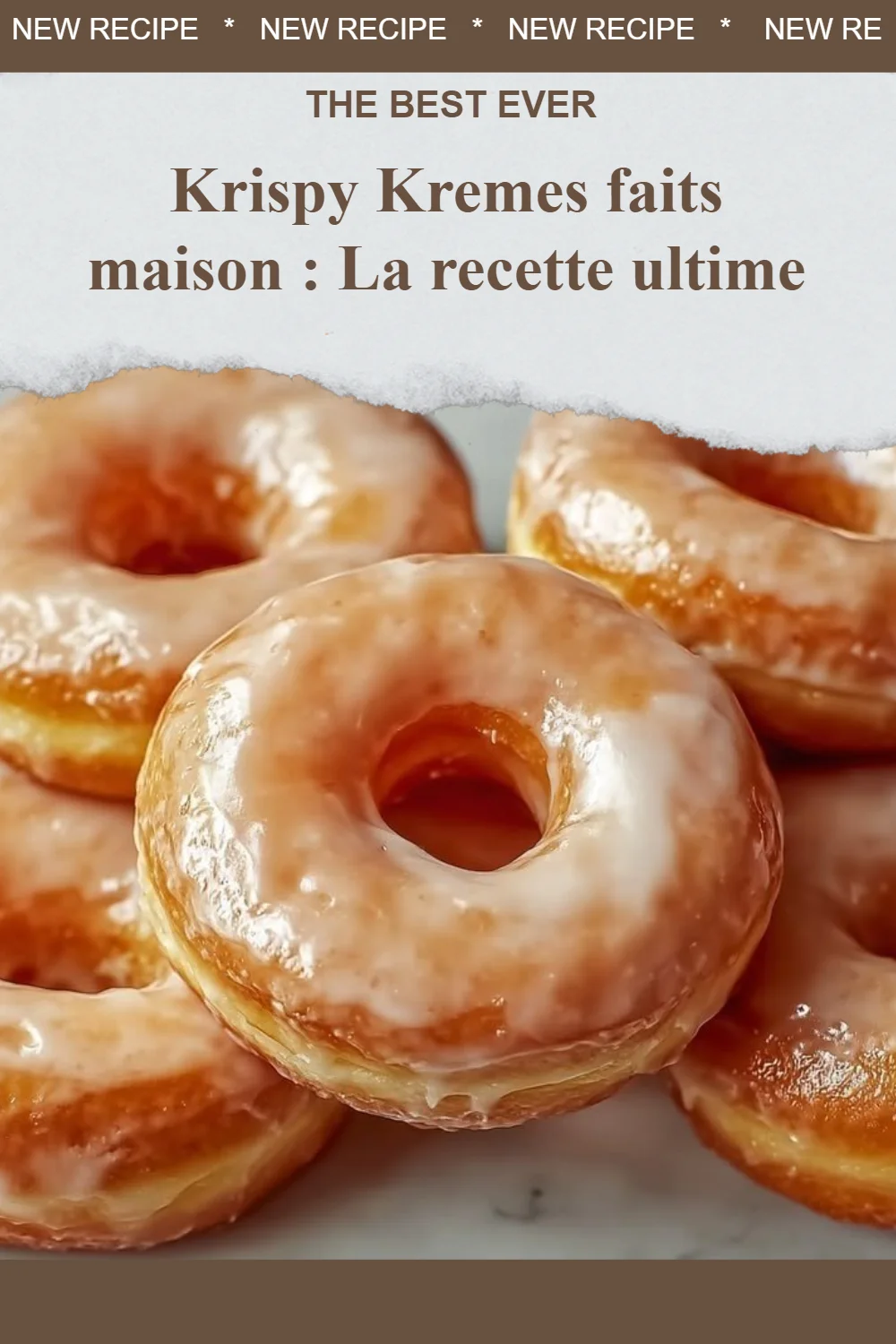 Krispy Kremes faits maison avec un glaçage sucré