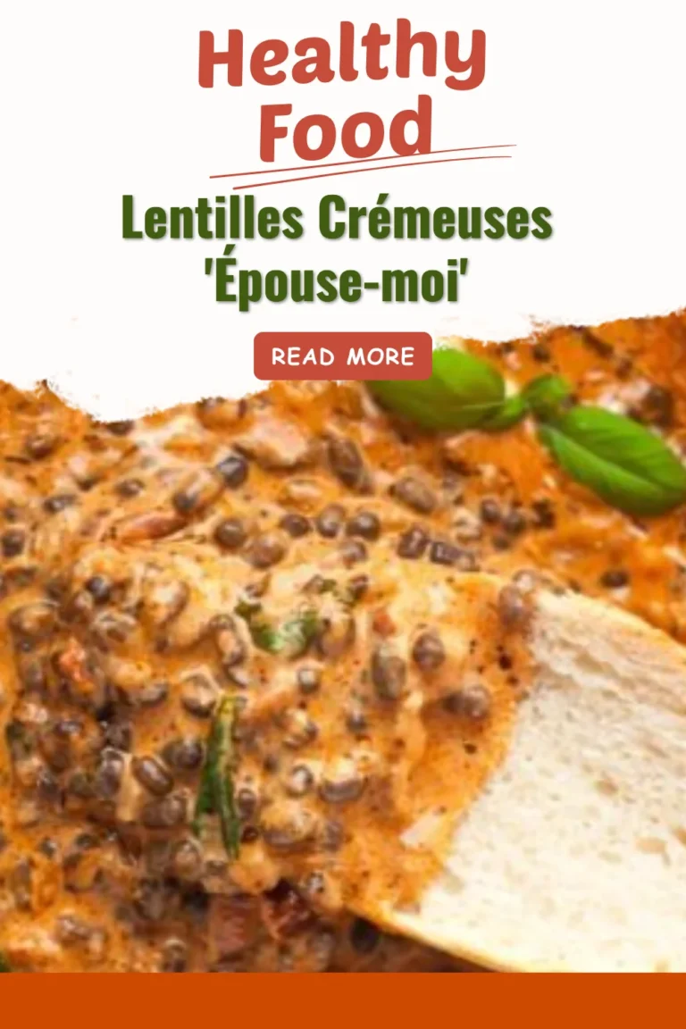 Plat de lentilles crémeuses 'Épouse-moi' servi dans un bol élégant.