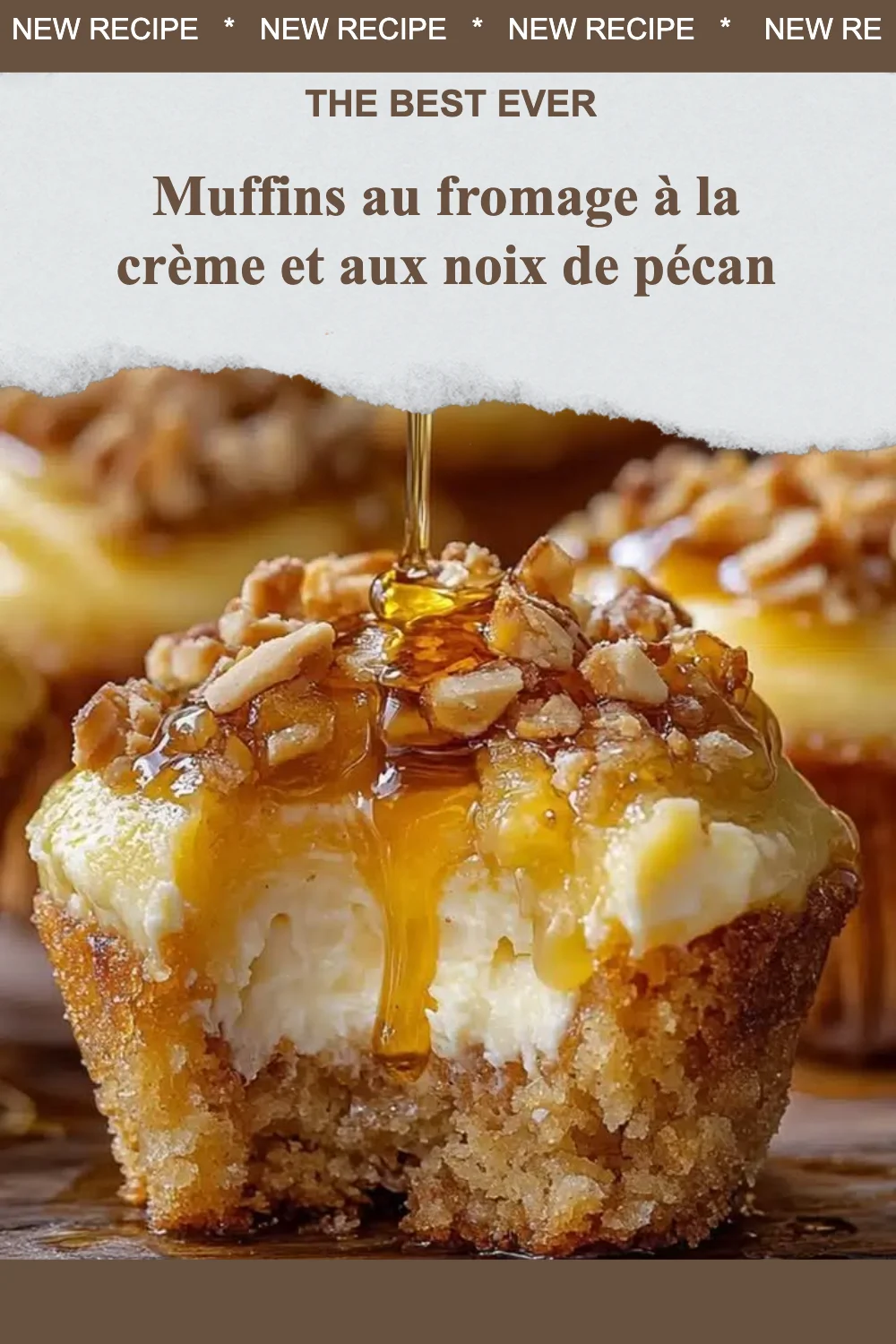 Muffins au fromage à la crème et aux noix de pécan tout juste sortis du four