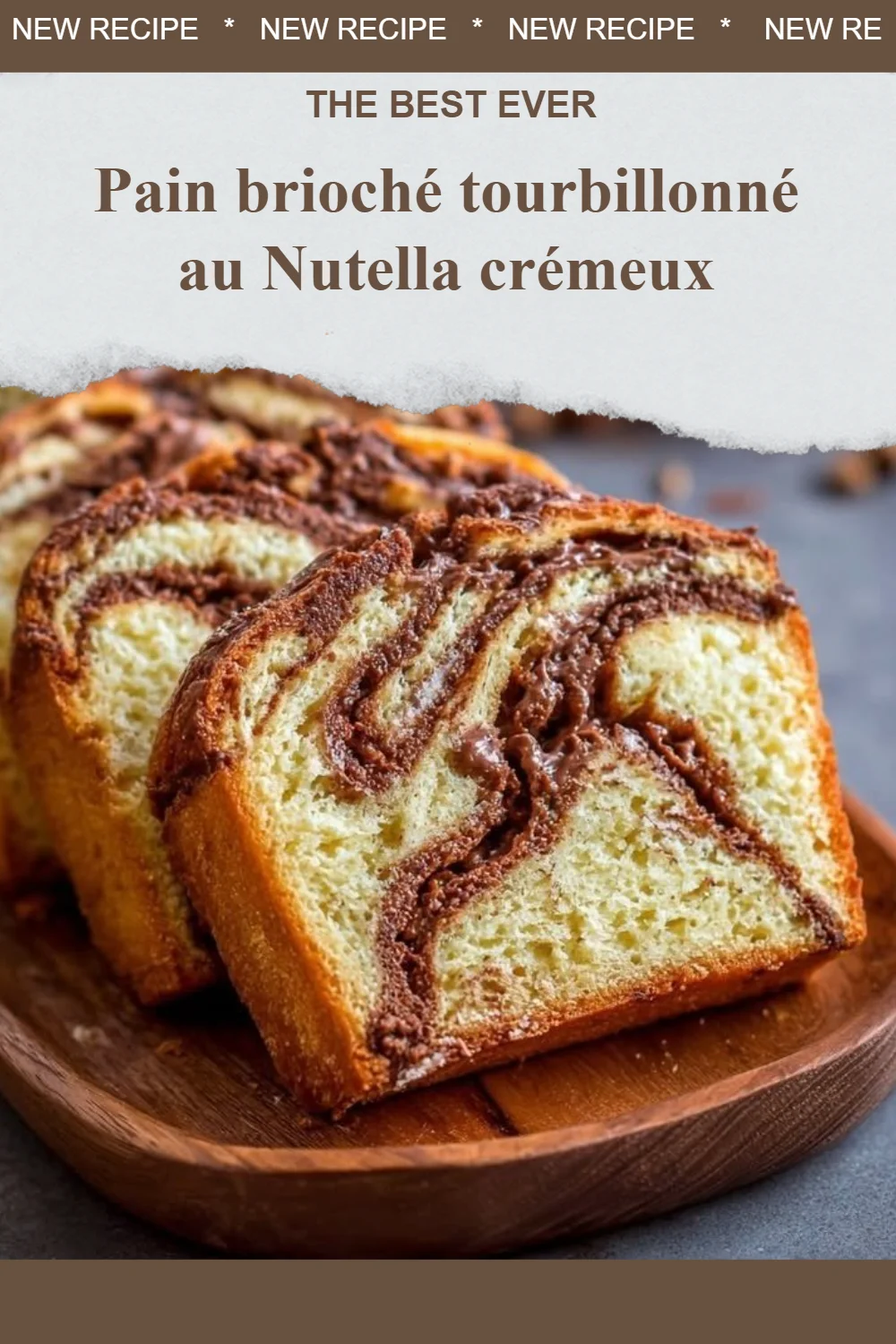 Pain brioché tourbillonné au Nutella crémeux, dessert savoureux et moelleux.